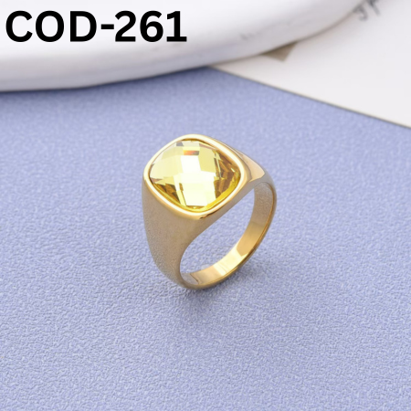 JP Italian Bio Golden Stone Rings-261